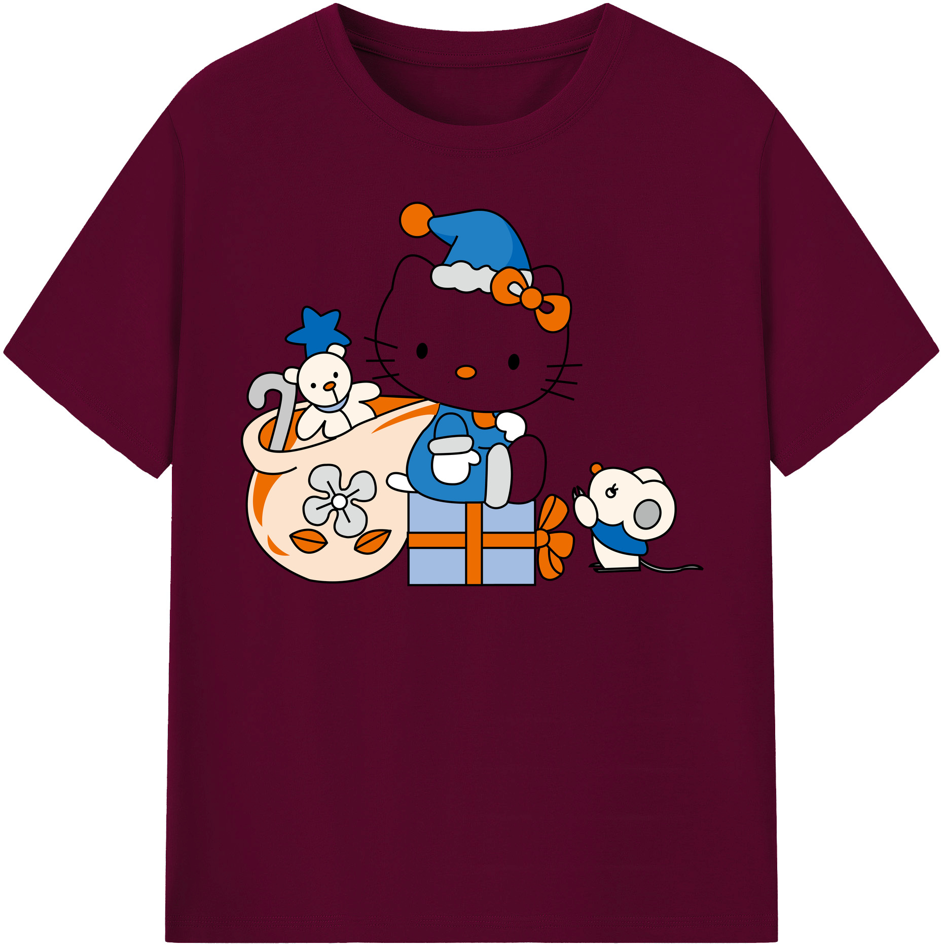 （画像用） Hello Kitty ハローキティ レディースカジュアルプリントTシャツ（綿100％）